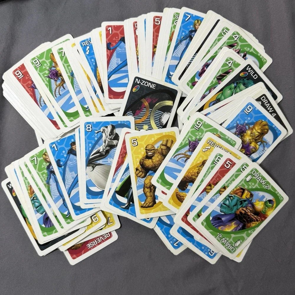 Uno Marvel Fantastic Four Special Edition Card Game 2005‎ with Collector Tin